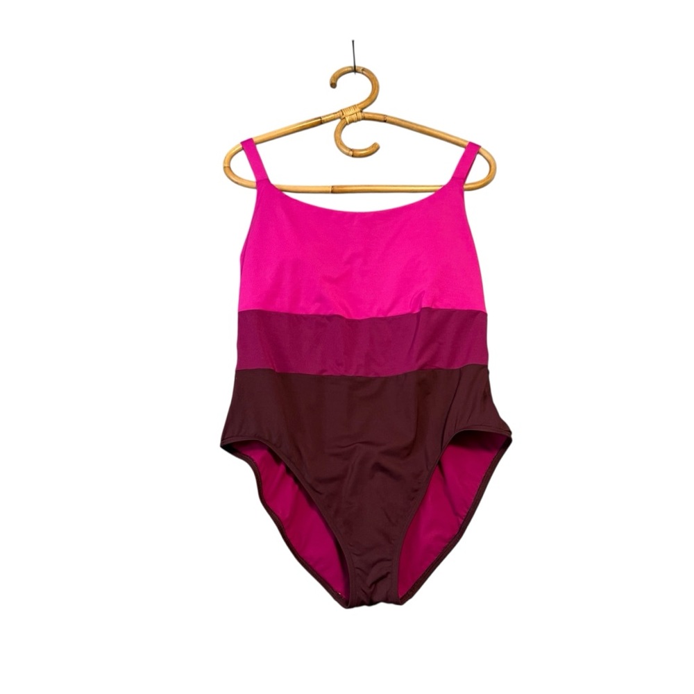 Athleta | Coastline One‎ Piece Swimsuit Electric Fuchsia Size L - Picture 2 of 11